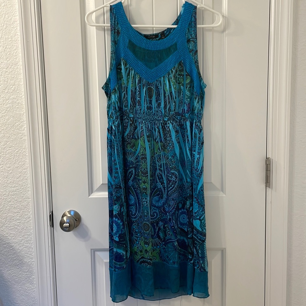 Apt. 9 blue floral paisley dress
